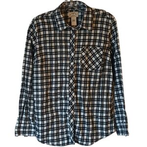 Blue Mountain Plaid Flannel Shirt Size Small